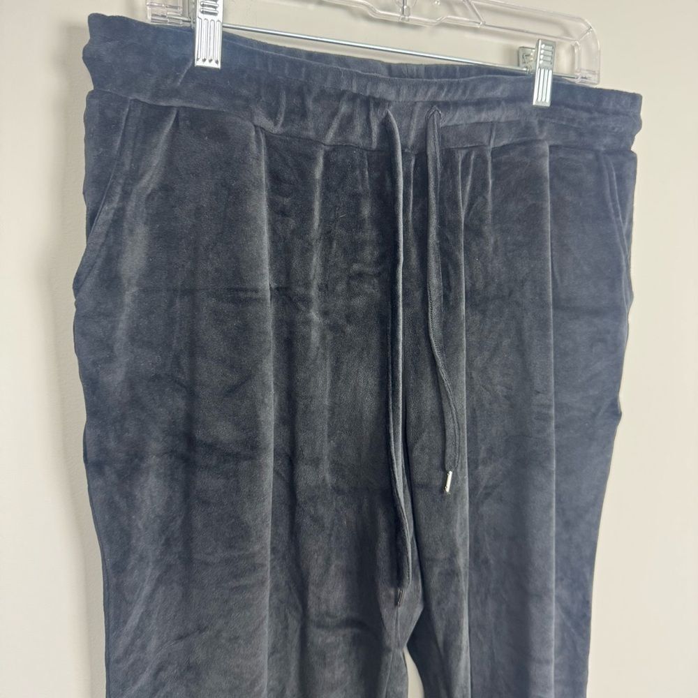 FREE PRESS | Black Velour Drawstring Waist Jogger Pants Women’s Size Large - Picture 3 of 10